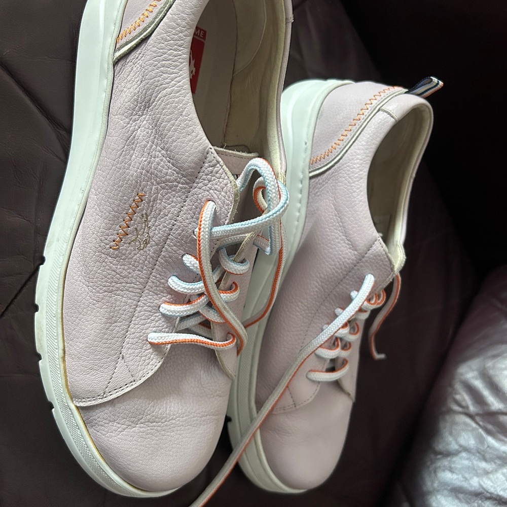 Fluchos Women's Light Pink/Mauve Leather Sneakers